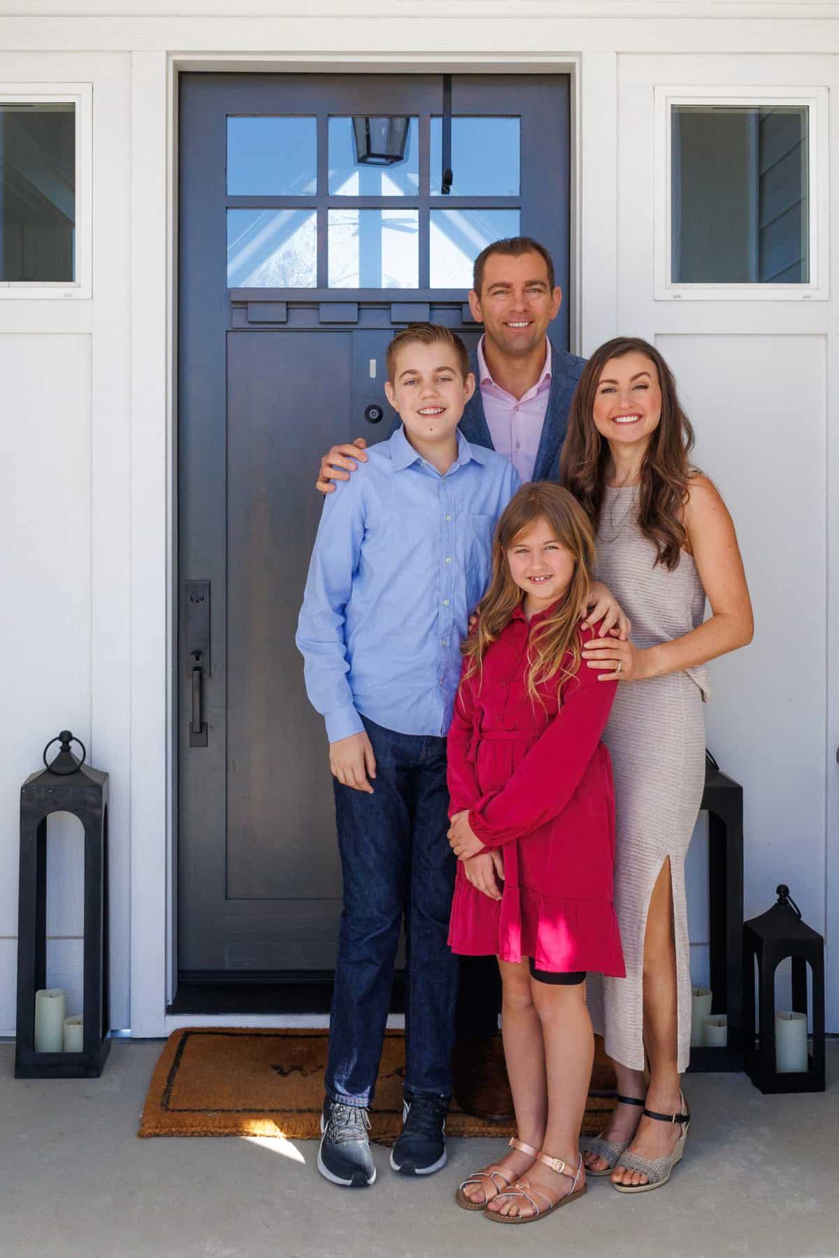 Natasha Kravchuk with her husband and 2 children