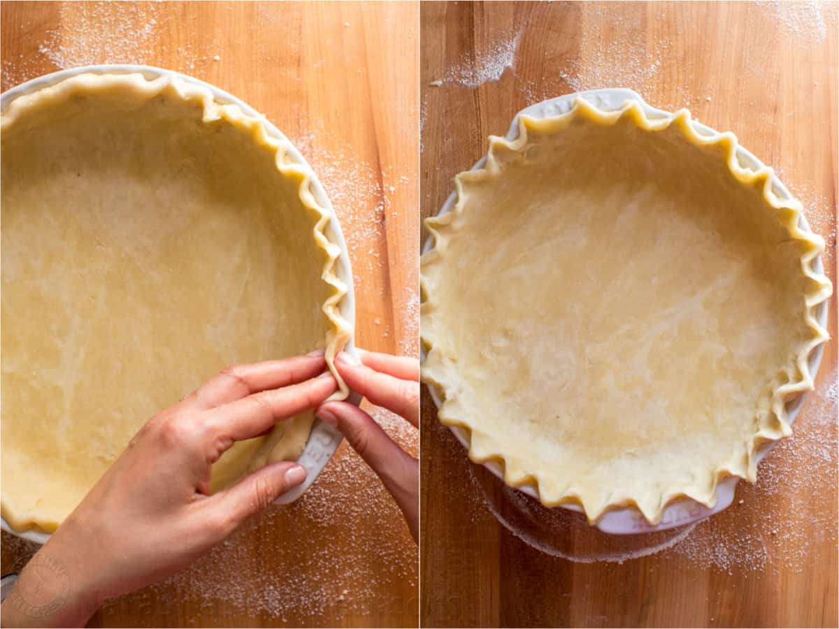 How to crimp and flute pie edges